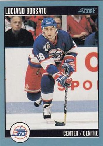 #256 Luciano Borsato - Winnipeg Jets - 1992-93 Score Canadian Hockey