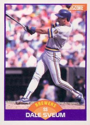 #256 Dale Sveum - Milwaukee Brewers - 1989 Score Baseball