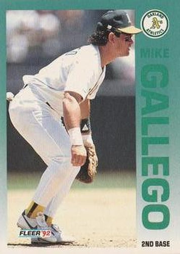 #256 Mike Gallego - Oakland Athletics - 1992 Fleer Baseball