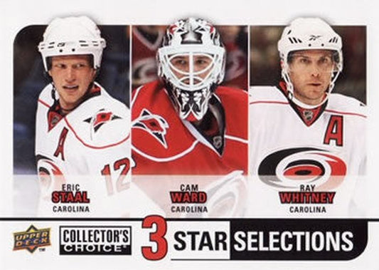 #256 Eric Staal / Cam Ward / Ray Whitney - Carolina Hurricanes - 2008-09 Collector's Choice Hockey