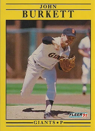 #256 John Burkett - San Francisco Giants - 1991 Fleer Baseball