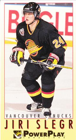 #256 Jiri Slegr - Vancouver Canucks - 1993-94 Fleer PowerPlay Hockey
