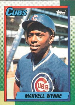 #256 Marvell Wynne - Chicago Cubs - 1990 O-Pee-Chee Baseball