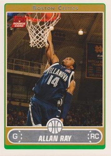 #256 Allan Ray - Boston Celtics - 2006-07 Topps Basketball
