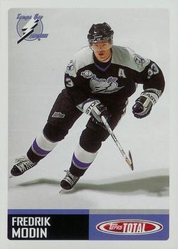 #256 Fredrik Modin - Tampa Bay Lightning - 2002-03 Topps Total Hockey