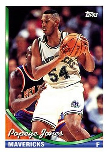 #256 Popeye Jones - Dallas Mavericks - 1993-94 Topps Basketball