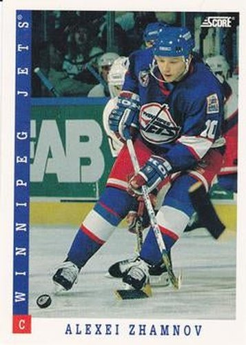 #256 Alexei Zhamnov - Winnipeg Jets - 1993-94 Score Canadian Hockey