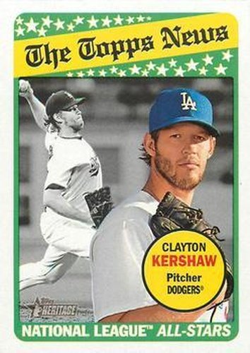 #256 Clayton Kershaw - Los Angeles Dodgers - 2018 Topps Heritage Baseball
