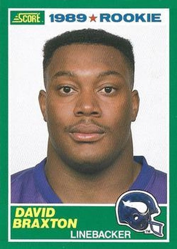 #256 David Braxton - Minnesota Vikings - 1989 Score Football