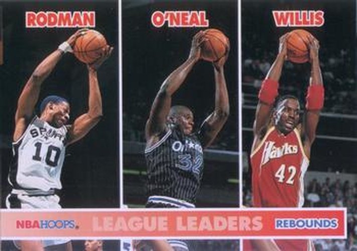 #256 Dennis Rodman / Shaquille O'Neal / Kevin Willis - San Antonio Spurs / Orlando Magic / Atlanta Hawks - 1994-95 Hoops Basketball
