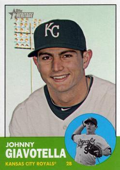 #256 Johnny Giavotella - Kansas City Royals - 2012 Topps Heritage Baseball