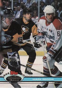#256 Mark Recchi - Pittsburgh Penguins - 1991-92 Stadium Club Hockey