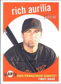 #256 Rich Aurilia - San Francisco Giants - 2008 Topps Heritage Baseball