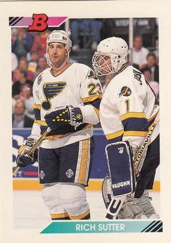 #256 Rich Sutter - St. Louis Blues - 1992-93 Bowman Hockey