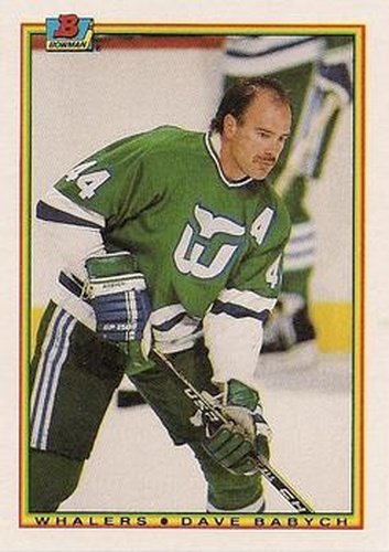 #256 Dave Babych - Hartford Whalers - 1990-91 Bowman Hockey