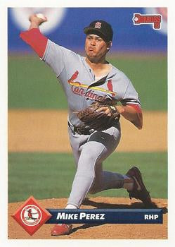#256 Mike Perez - St. Louis Cardinals - 1993 Donruss Baseball