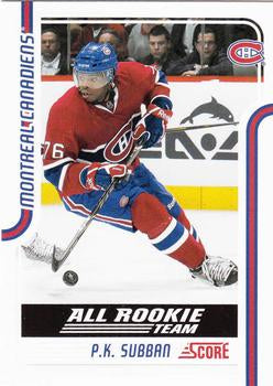 #256 P.K. Subban - Montreal Canadiens - 2011-12 Score Hockey