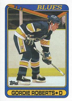 #256 Gordie Roberts - St. Louis Blues - 1990-91 Topps Hockey