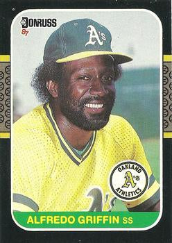 #256 Alfredo Griffin - Oakland Athletics - 1987 Donruss Baseball