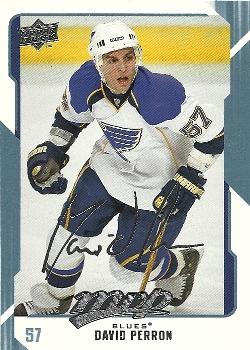#256 David Perron - St. Louis Blues - 2008-09 Upper Deck MVP Hockey