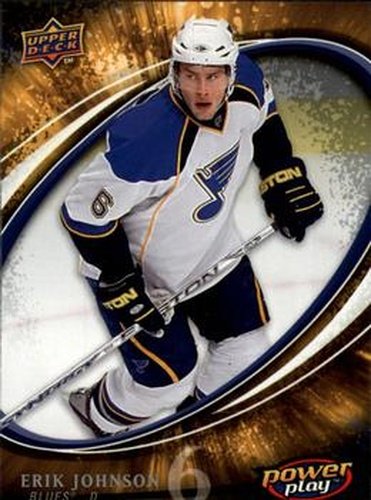 #256 Erik Johnson - St. Louis Blues - 2008-09 Upper Deck Power Play Box Set Hockey
