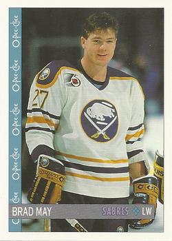 #256 Brad May - Buffalo Sabres - 1992-93 O-Pee-Chee Hockey