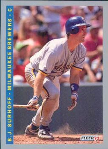 #257 B.J. Surhoff - Milwaukee Brewers - 1993 Fleer Baseball