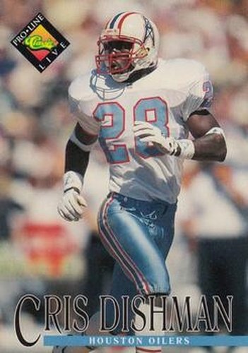 #257 Cris Dishman - Houston Oilers - 1994 Pro Line Live Football