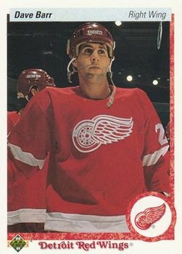 #257 Dave Barr - Detroit Red Wings - 1990-91 Upper Deck Hockey