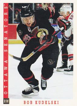#257 Bob Kudelski - Ottawa Senators - 1993-94 Score Canadian Hockey