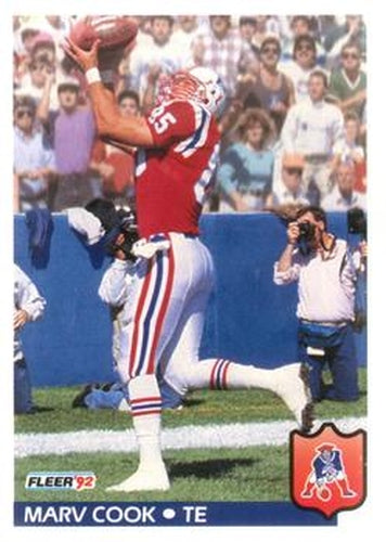 #257 Marv Cook - New England Patriots - 1992 Fleer Football