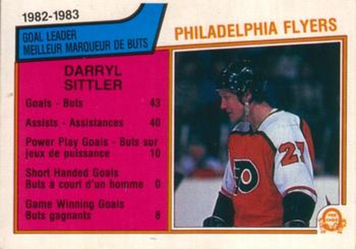 #257 Darryl Sittler - Philadelphia Flyers - 1983-84 O-Pee-Chee Hockey