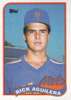 #257 Rick Aguilera - New York Mets - 1989 Topps Baseball