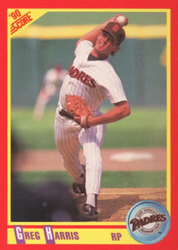 #257 Greg Harris - San Diego Padres - 1990 Score Baseball