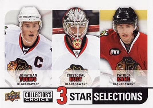 #257 Jonathan Toews / Cristobal Huet / Patrick Kane - Chicago Blackhawks - 2008-09 Collector's Choice Hockey
