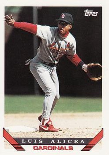 #257 Luis Alicea - St. Louis Cardinals - 1993 Topps Baseball