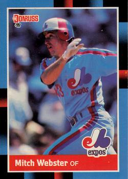 #257 Mitch Webster - Montreal Expos - 1988 Donruss Baseball
