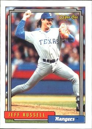 #257 Jeff Russell - Texas Rangers - 1992 O-Pee-Chee Baseball