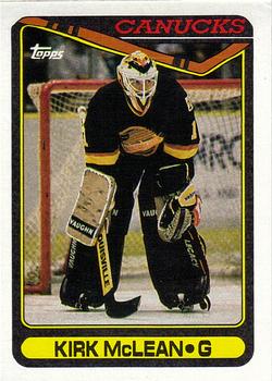 #257 Kirk McLean - Vancouver Canucks - 1990-91 Topps Hockey