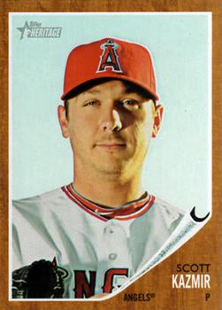 #257 Scott Kazmir - Los Angeles Angels - 2011 Topps Heritage Baseball