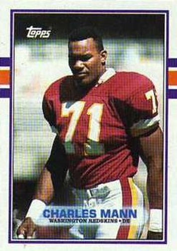 #257 Charles Mann - Washington Redskins - 1989 Topps Football