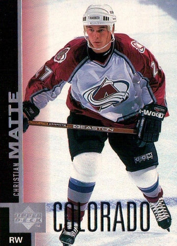 #257 Christian Matte - Colorado Avalanche - 1997-98 Upper Deck Hockey