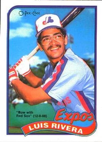 #257 Luis Rivera - Boston Red Sox - 1989 O-Pee-Chee Baseball