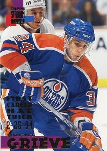 #257 Brent Grieve - Edmonton Oilers - 1994-95 Stadium Club Hockey