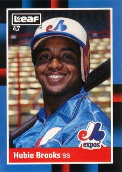 #257 Hubie Brooks - Montreal Expos - 1988 Leaf Baseball