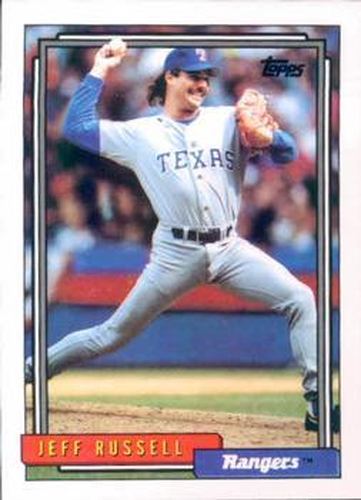 #257 Jeff Russell - Texas Rangers - 1992 Topps Baseball