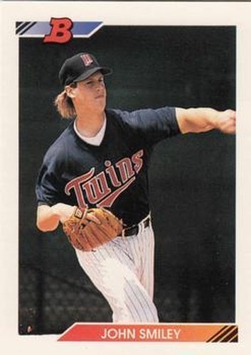 #257 John Smiley - Minnesota Twins - 1992 Bowman Baseball