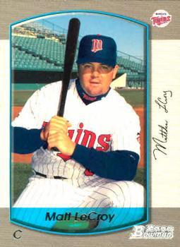 #257 Matt LeCroy - Minnesota Twins - 2000 Bowman Baseball