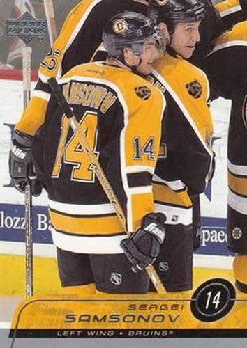 #257 Sergei Samsonov - Boston Bruins - 2002-03 Upper Deck Hockey