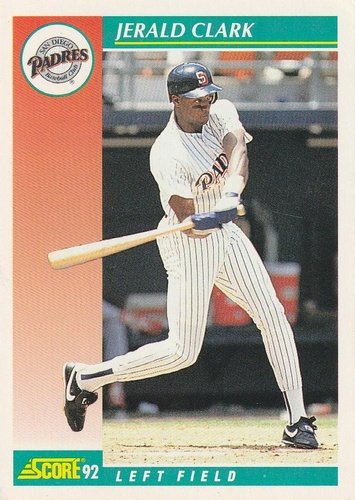 #257 Jerald Clark - San Diego Padres - 1992 Score Baseball